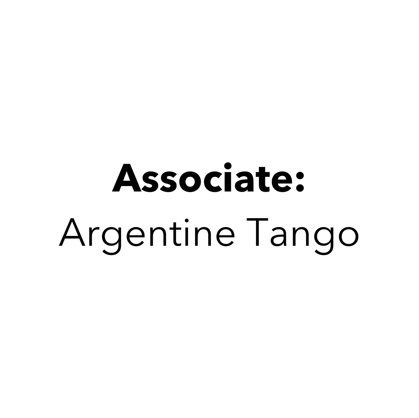 Argentine Tango Certification